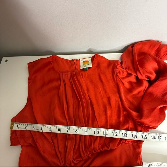 FARM Rio Red One-Shoulder Maxi Cutout Dress Long Sleeve - Small - Picture 15 of 16